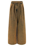 Women's Brown Cotton Jeans Denim Clothing