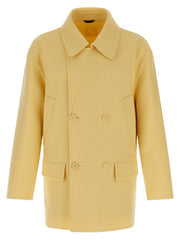 Men's Bicolor Virgin Wool Coat Clothing
