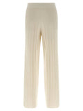 Women's White Cashmere Joggers (workout Pants)