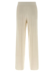 Women's White Cashmere Joggers (workout Pants)