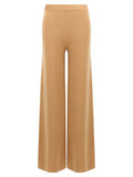 Women's Brown Wool Casual Pants