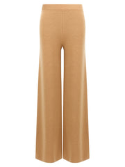 Women's Brown Wool Casual Pants