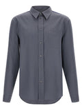 Men's Gray Virgin Wool Blouse