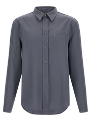 Men's Gray Virgin Wool Blouse