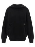 Women's Black Cotton Cardigan Clothing