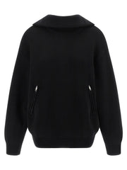 Women's Black Cotton Cardigan Clothing