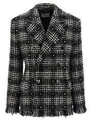 Women's Bicolor Cotton Blazer Clothing