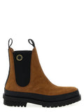 Women's Brown Viscose Ankle Boots