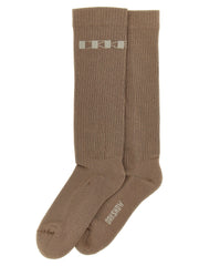 Women's Beige Cotton Socks Clothing