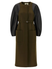 Women's Bicolor Viscose Coat Clothing