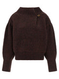 Women's Bordeaux Wool Cardigan Clothing