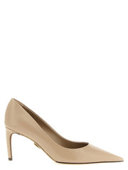 Women's Calfskin Pointed Pump Beige Leather