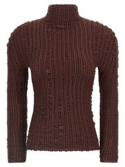 Women's Brown Polyester Cardigan Clothing