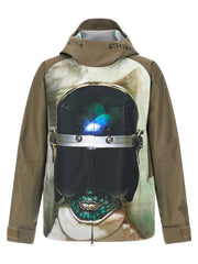 Men's Bicolor Nylon Shell Jacket Clothing