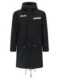 Men's Black Cotton Parka Clothing