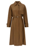 Women's Brown Lamb Leather Coat Clothing