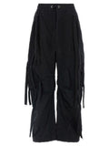Women's Black Cotton Cargo Pants