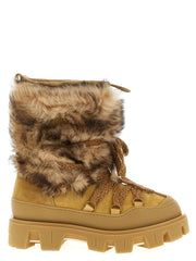 Women's Brown Calfskin Flat Boots