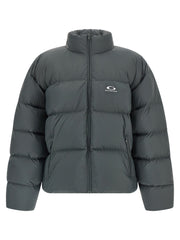 Men's Gray Polyamide Full-Length Jacket Clothing