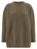 Women's Beige Virgin Wool Short Dress