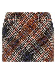 Women's Multicolor Wool Long Skirt