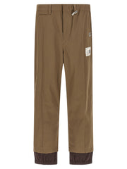 Men's Bicolor Polyester Casual Pants