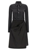 Women's Gray Virgin Wool Midi Dress