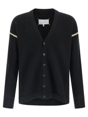 Men's Black Virgin Wool Cardigan Clothing