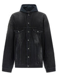 Men's Black Cotton Denim Jacket Clothing