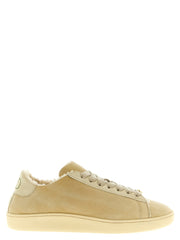 Men's Beige Goatskin Low Top Sneakers