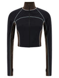 Women's Black Polyamide Top