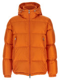 Men's Orange Polyamide Full-Length Jacket Clothing