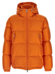Men's Orange Polyamide Full-Length Jacket Clothing