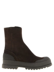 Women's Brown Goatskin Ankle Boots
