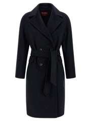 Women's Blue Cashmere Coat Clothing