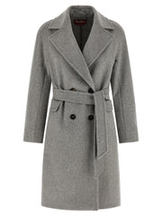 Women's Gray Cashmere Coat Clothing