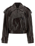 Women's Brown Cotton Coat Clothing