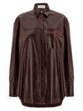 Women's Bordeaux Lamb Leather Blouse