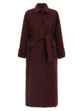Women's Bordeaux Wool Coat Clothing