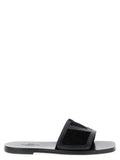 Men's Black Calfskin Slides Shoe