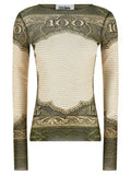 Women's Multicolor Polyamide Long Sleeve T-Shirt