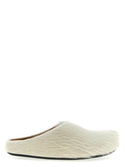 Men's White Calfskin Mules