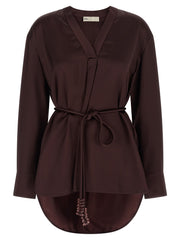Women's Bordeaux Viscose Blouse