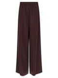 Women's Bordeaux Viscose Casual Pants
