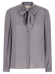 Women's Gray Viscose Blouse