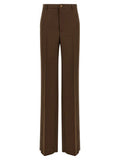 Women's Brown Polyester Dress Pants