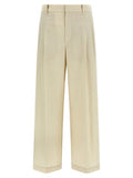 Women's White Cotton Dress Pants