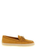 Women's Beige Calfskin Slip-On Loafers