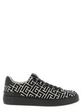 Men's Black Cotton Sneakers