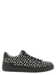 Men's Black Cotton Sneakers